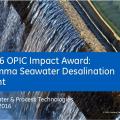 2016 OPIC Impact Award: Hamma Seawater Desalination Plant | Algeria