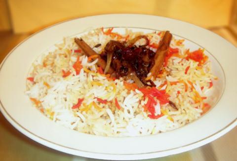 Plain Rice flavored with spices