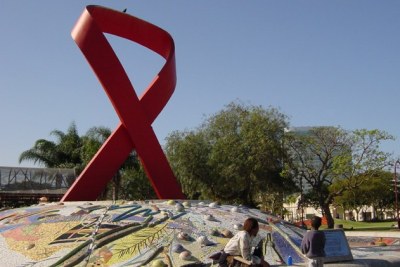 Aids Ribbon statue in Durban (file photo).