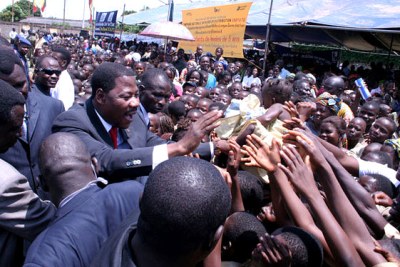(File photo): President Boni Yayi on Malaria day in Ouidah (October 2007).