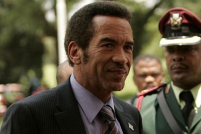 President Ian Khama of Botswana (file photo).