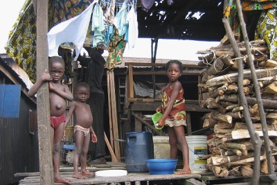 Children living in a slum in Ghana.
