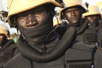 South Sudan Police Recruits at Training Academy.