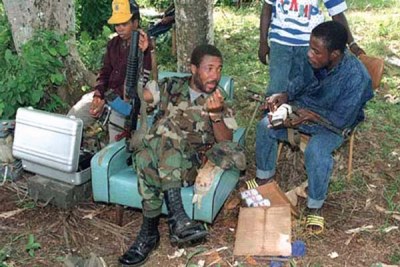 Then Liberian President Charles Taylor during the civil war.