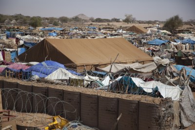 Displaced Camp (file photo): Joint UN and AU peacekeeping mission in Darfur has condemned the arrest of dozens of IDPs.
