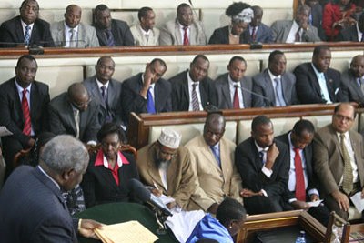 Members of Parliament during a special sitting.