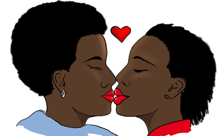 Lesbian kiss in Dakar