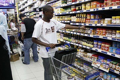 Shoppers in a local supermarket (file photo).