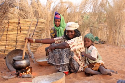 A family in Diffa region in southeastern Niger