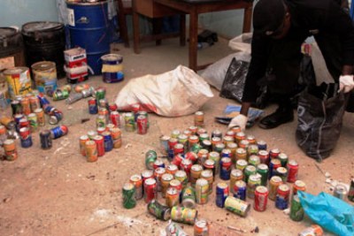 Policemen defused home made bombs.