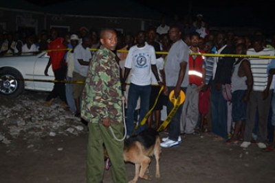 Scene of Mombasa grenade attack.