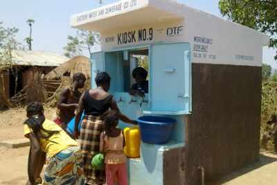 Water kiosk in Chipata, Zambia.
