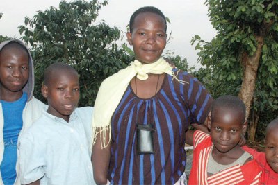 Victim of domestic violence: Nalongo Florence Nabateregga's husband chopped off her hands with a machete and killed three of their children.