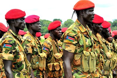 Sudanese soldiers ready for combat: Sudan People's Liberation Army sent 500 soldiers to join the African Union task force.