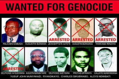 Photos d'individus accusés d'être responsables du génocide rwandais.