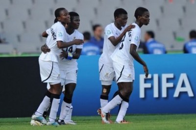 Ghana's under -17 team during the FIFA U-17 World Cup Azerbaijan 2012.