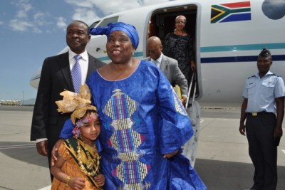 Arrival of the New Chairperson of the African Union Commission, Dr. Nkosazana Dlamini Zuma to Addis Ababa, Ethiopia