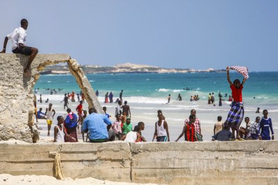 Relative peace at Lido Beach in Mogadishu.