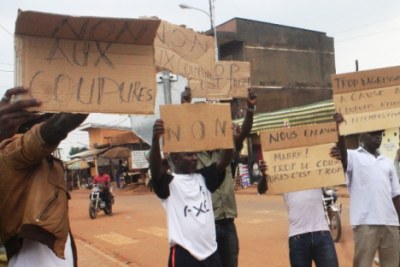 Protesting against the regime of Paul Biya (file photo).