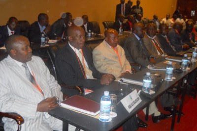 Délégués du M23 à Kampala lors des négociations avec le gouvernement congolais (Décembre 2012)