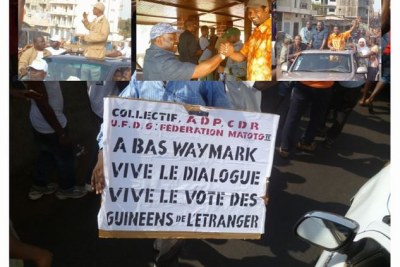 Manifestation de l'opposition en guinée ce lundi 18 février 2013