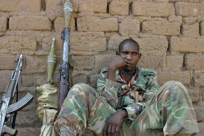 Armed man, Birao, Central African Republic.