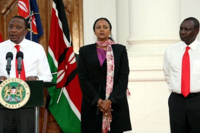 President Kenyatta and Deputy President Ruto introduce Ambassador Amina Mohamed as their nominee for minister of foreign affairs.