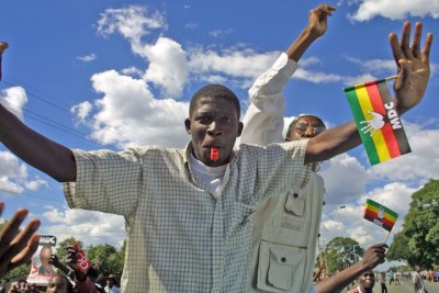 MDC-T youths at a rally before the 2013 polls.