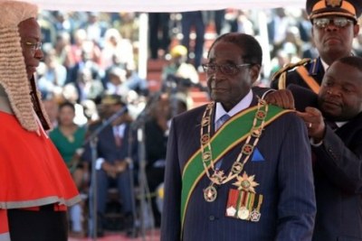 President Mugabe sworn in for the 7th term (file photo).