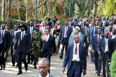 Les participants au VIIè sommet extraordinairedes chefs d'Etat de la Conférence internationale pour la région des Grands Lacs (CIRGL) à Kampala (Jeudi 5 septembre 2013)