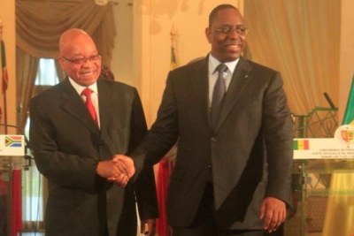 Les Présidents Macky Sall et Jacob Zuma