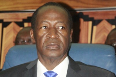 Le président Blaise Compaoré du Burkina Faso à la 17 session ordinaire des chefs d’État et de gouvernement de l'Uemoa, Dakar le 24 octobre 2013
