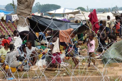The displaced seek refuge at Bangui airport (file photo).