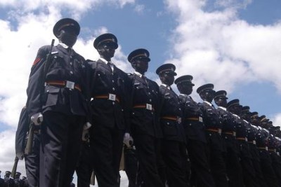 Kenya police (file photo): Hiring in 36 centres cancelled.