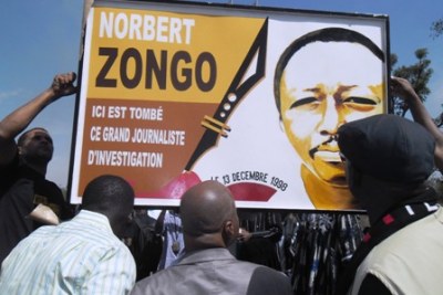 Affiche sur  l' affaire Norbert  Zongo