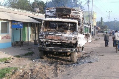 Lamu attacks that left property destroyed and over 60 people dead.