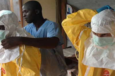 Health workers treating Ebola patients