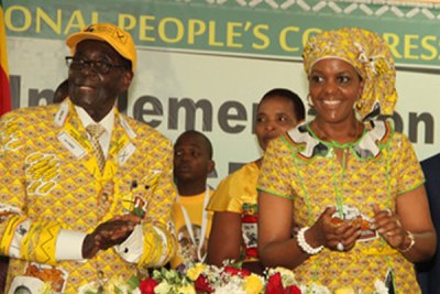 Mugabe and his wife, Grace.