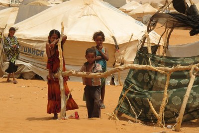 La sécheresse affecte les résidents du camp de réfugiés de Mbera, en Mauritanie, dans la région du Sahel.