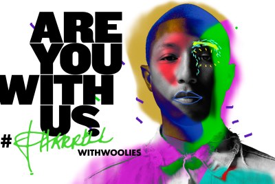 Pharrell Williams collaborating with Woolworths.