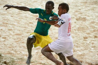 Match Sénégal contre Madagascar au CHAN 2015 de Beach Soccer