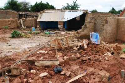 Le quartier de Bissighin, en périphérie de Ouagadougou, après les inondations de la semaine dernière