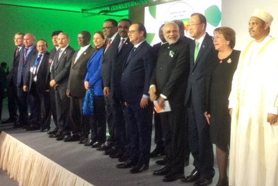 Conférence sur les changements climatiques COP21 à Paris en 2015.