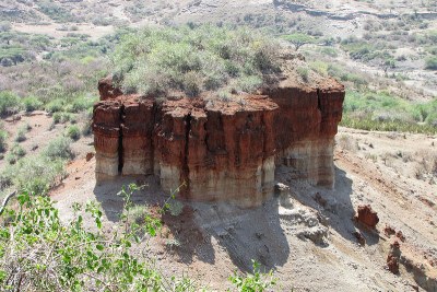 The Olduvai Gorge, a site in Tanzania that holds evidence of the earliest existence of mankind.