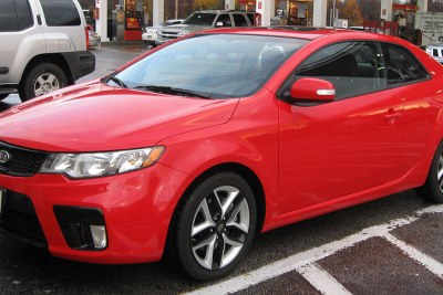 Kia Motors is a South Korean automobile manufacturer, with a production output of 2 million vehicles per year. Pictured is the Kia Forte Koup.