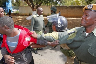 Zambia election violence (file photo).