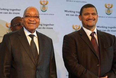 President Jacob Zuma and International Relations and Cooperation Deputy Minister Marius Fransman.