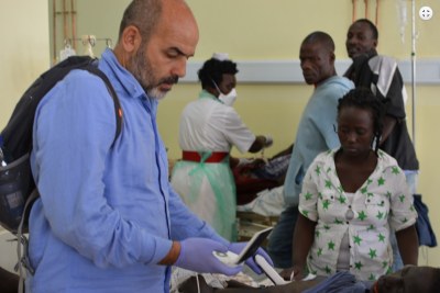 At the city's main hospital, the team was struck by the outdated machinery, influx of foreign doctors, and lack of resources. 'The local medical community was eager to learn about general imaging, in particular to scan the bladder, abdomen and chest. They have many medical problems in their community and often no solutions,' said Dr. Mumoli