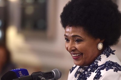 Winnie Madikizela-Mandela celebrates her 80th birthday celebration at the Mount Nelson Hotel in Cape Town.