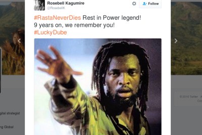 Africa remembers #LuckyDube.